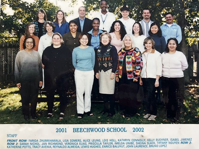 Beechwood School Staff 2001-2002 school year